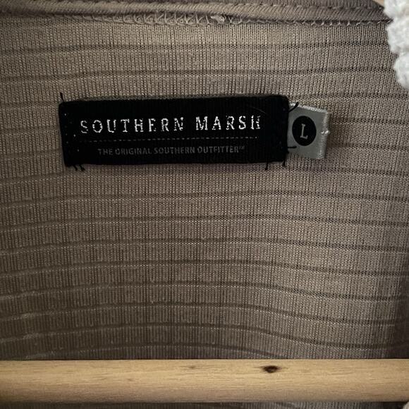 Southern Marsh Fieldtec Waffle Knit Pullover Tan Golf Hiking Outdoor Large - Picture 3 of 7